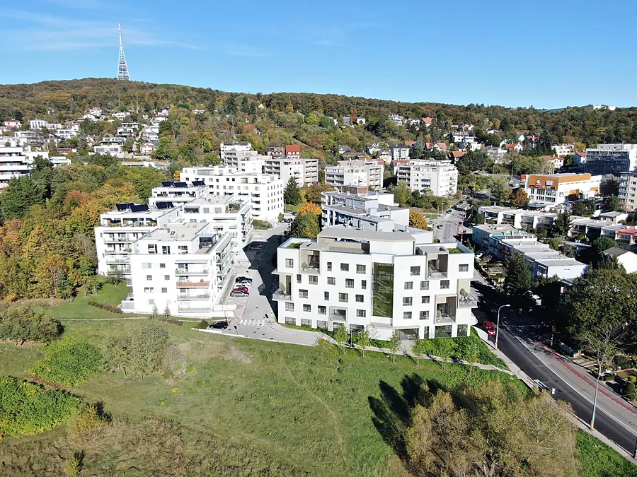 Visualisation of the building inserted into a real photograph of the location