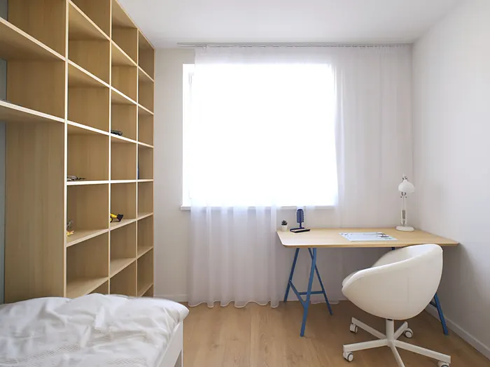 Children's room with a bookcase