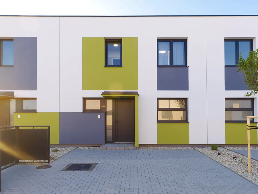 Completed houses, photograph